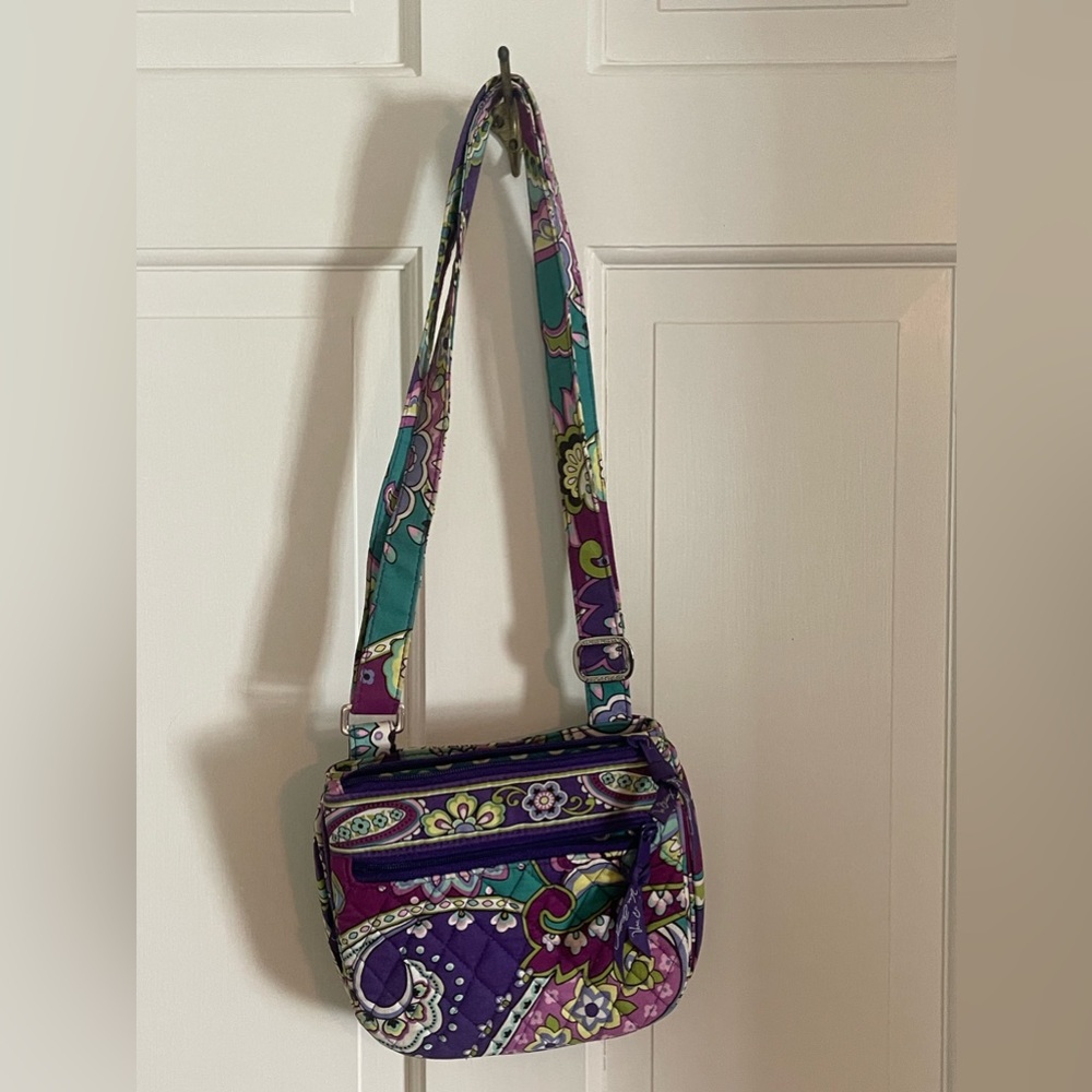 Vera Bradley double zip crossbody with additional pocket